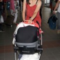 Marion Cotillard and Son Marcel Enter Lax For a Flight Out