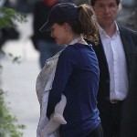 Natalie Portman and her fiancé Benjamin Millepied Take Alef Out For the First Time