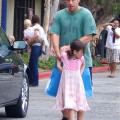 Adam Sandler spends the afternoon with his kids Sadie and Sunny Sandler on September 17, 2011