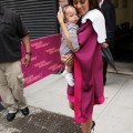 Tia Mowry at the Wendy Williams show with baby Cree Hardrict in NYC, NY on September 27, 2011.