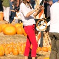Supermodel Alessandra Ambrosio spends the day with her family at Mr. Bones Pumpkin Patch