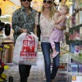 Paul Stanley, founder and front man of Kiss, took wife Erin Sutton and daughter Sarah Brianna to a toy store in Los Angeles, California on October 18, 2011.