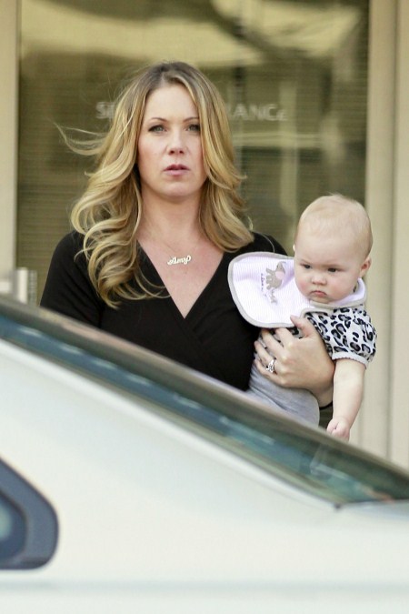 Christina Applegate with her baby in Los Angeles Christina Applegate is a