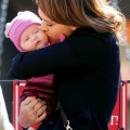 Jessica Alba At A Playground in The West Village With Haven and Honor