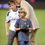 David Beckham and his boys say good-bye to LA Galaxy David Beckham and his boys say good-bye to LA Galaxy