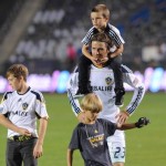 David Beckham and his boys say good-bye to LA Galaxy David Beckham and his boys say good-bye to LA Galaxy