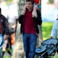 Actor Jason Bateman and his daughter Nora go to a park during a break from filming of "The Baster". Nora is Jason's first child with wife Amanda Anka