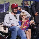 David Beckham enjoyed a day at the park in Los Angeles, California with his boys Brooklyn, Romeo and Cruz during their soccer tournaments on October 9, 2011.