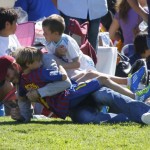 David Beckham enjoyed a day at the park in Los Angeles, California with his boys Brooklyn, Romeo and Cruz during their soccer tournaments on October 9, 2011.