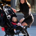 Bethenny Frankel explores NYC, NY on October 18, 2011 with her daughter, little Bryn Hoppy!
