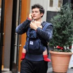 Orlando Bloom and son Flynn out in New York City (October 27)