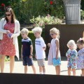 Jennifer Garner took her two girls, Violet and Seraphina, to the Getty museum with a friend in Los Angeles, California on October 9th, 2011.