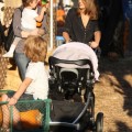 Jessica Alba at Mr. Bones Pumpkin Patch in Los Angeles, California on October 17, 2011 with her daughters Honor and Haven Warren.