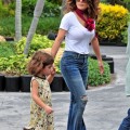 Salma Hayek and Valentina at the Miami Seaquarium