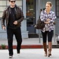 Hilary Duff and her husband Mike Comrie stopped by a vet hospital in Los Angeles, California on October 24, 2011. After dropping their dog off they headed to a local eatery for lunch together.
