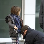 Hugh Jackman Taking His Daughter Ava To School In New York