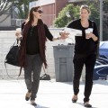Pregnant actress Jennifer Garner shows off he baby bump while out for Starbucks, Kispy Kreme and a quick visit to the doctor in Los Angeles, California on October 3, 2011.