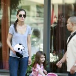 Katie Holmes takes her adorable daughter Suri for a walk as Suri pushes a play stroller for her panda bear stuffed animal in Pittsburgh 10-08-2011 Katie Holmes takes her adorable daughter Suri for a walk as Suri pushes a play stroller for her panda bear stuffed animal in Pittsburgh 10-08-2011