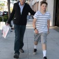 Larry King runs errands with his son Cannon King in Los Angeles, CA on October 27, 2011.