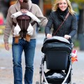 Jane Krakowski and her husband Robert Godley take a stroll through SoHo with their son Bennett