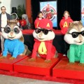 Alvin & The Chipmunks Immortalized With Hand And Footprint Ceremony held at The Grauman's Chinese Theatre in Hollywood, California on November 1st, 2011.
