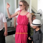 Angelina Jolie and her Children flying out of Vietnam's Con Dao airport, Nov 16 Angelina Jolie and her Children flying out of Vietnam's Con Dao airport, Nov 16