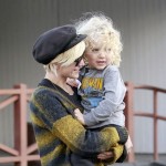 Ashlee Simpson spends time with her son Bronx at a carwash in Los Angeles.