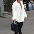 Pregnant Beyonce Knowles leaves an office building in Manhattan. under wraps as she leaves an office building in Manhattan.