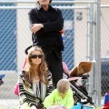 Charlie Sheen and Denise Richards at the soccer fields in Calabasas, California on November 19, 2011 to watch their eldest daughter Sam play in her soccer game.
