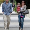 Alyson Hannigan and her husband Alexis Denisof take a stroll around Santa Monica with their baby Satyana
