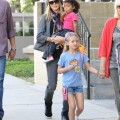 Heidi Klum took her two daughters Leni and Lou Samuel shopping at Ragg Tatto in Beverly Hills, California on November 3rd, 2011.