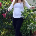 Hilary Duff at her mother's house in Toluca Lake, California yesterday (November 23).