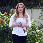 Hilary Duff at her mother's house in Toluca Lake, California yesterday (November 23). Hilary Duff at her mother's house in Toluca Lake, California yesterday (November 23).