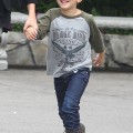Gwen Stefani's kids Kingston and Zuma go out for a play date at Pinz Bowling in Studio City.