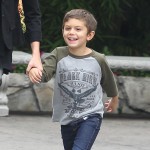 Gwen Stefani's kids Kingston and Zuma go out for a play date at Pinz Bowling in Studio City.