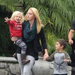 Gwen Stefani's kids Kingston and Zuma go out for a play date at Pinz Bowling in Studio City.
