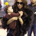 Victoria Beckham and baby Harper are see at JFK Airport to catch a plane to Los Angeles.