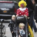 Naomi Watts and husband Liev Schreiber take the kids out for some Trick or Treating in New York City. The family was seen heading over to a local children's park in their West Village neighborhood.