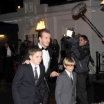 David Beckham with sons Romeo Beckham and Brooklyn Beckham attending The Sun Military Awards at Imperial War Museum in London David Beckham with sons Romeo Beckham and Brooklyn Beckham attending The Sun Military Awards at Imperial War Museum in London
