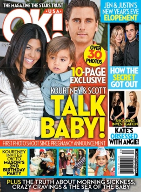 Kourtney Kardashian and Scott Disick Talk About Their New Baby (Photo)