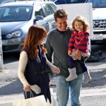 Alyson Hannigan and husband Alexis Denisof and their daughter Satyana went shopping in Brentwood, ca on December 4, 2011