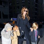 Angelina Jolie takes her children Shiloh, Zahara and Pax to watch the movie "The Muppets" in New York City. Angelina Jolie takes her children Shiloh, Zahara and Pax to watch the movie "The Muppets" in New York City.