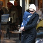 Carla Bruni-Sarkozy taking a stroll around Paris with her baby (December 6). Carla Bruni-Sarkozy taking a stroll around Paris with her baby (December 6).
