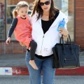 Jennifer Garner and Seraphina get a manicure at a nail salon in Pacific Palisdaes