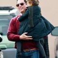 Jessica Alba and her husband Cash Warren drop off their daughter Honor at school in Santa Monica.