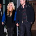 Mom-to-be Jessica Simpson having a romantic night out with fiance Eric Johnson at Il Buco restaurant in New York, New York on November 30, 2011