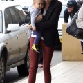 Miranda Kerr & Flynn at the airport in Sydney, Australia on Friday (December 2).