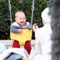 Pink takes baby Willow Hart out for some playtime at the park in Los Angeles, CA on December 11, 2011.