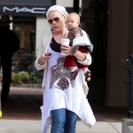 Pink takes baby Willow Hart out for some playtime at the park in Los Angeles, CA on December 11, 2011.