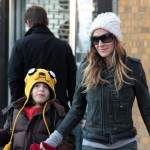 Sarah Jessica Parker and son James Broderick in New York, NY this morning December 9th, 2011.